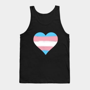 Transgender Flag Heart Tank Top